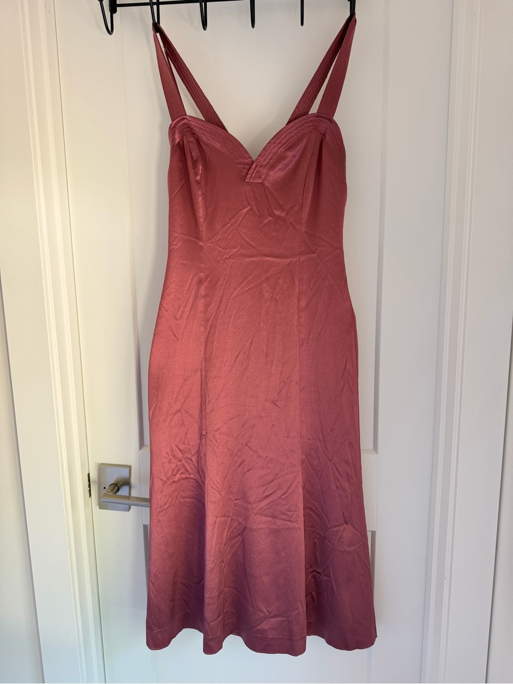 Anthropologie Cross Back Midi Dress - Rose